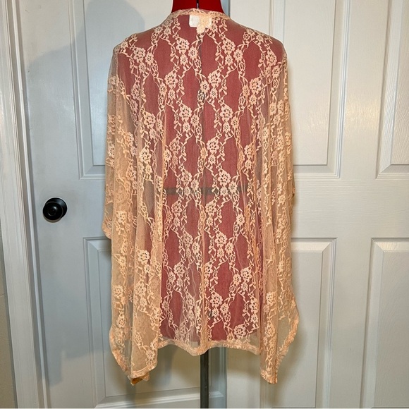 Andree by Unit Full Lace Kimono Peach / Orange Women’s Medium - Picture 3 of 7